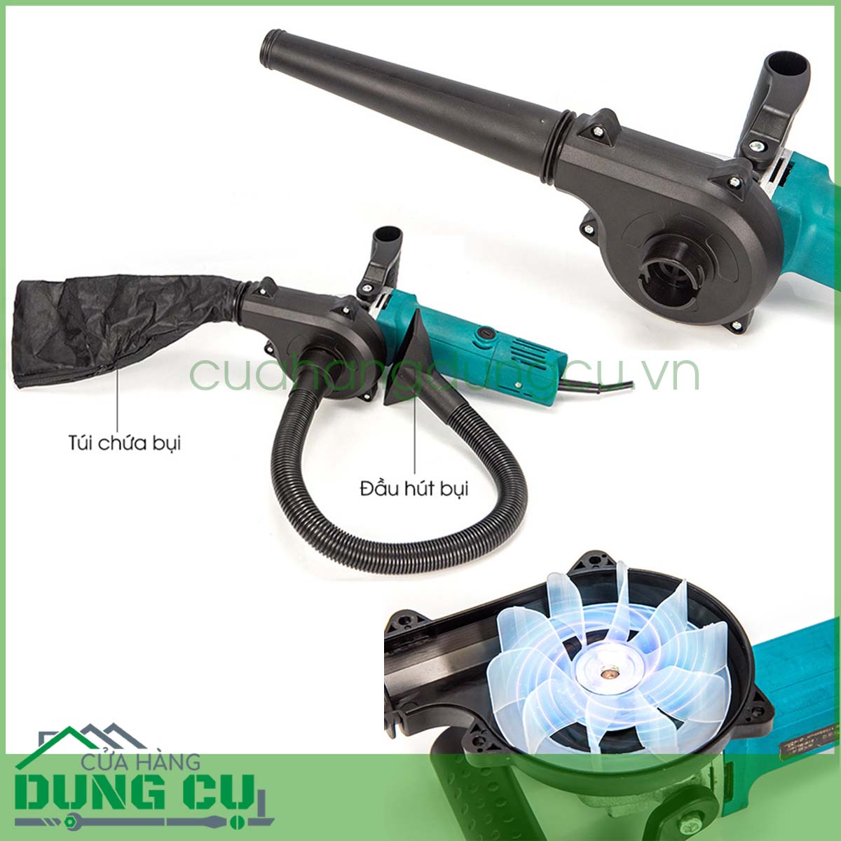 Bộ phụ kiện chuyển đổi máy mài góc máy cắt thành máy thổi hút bụi