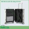 Vali kéo du lịch đa năng 20 inch có thiết kế khung hợp kim nhôm siêu chắc chắn Tay cầm bằng kim loại sáng bóng không gỉ kéo lên kéo xuống mượt mà Bánh xe xoay 360 độ giúp kéo đẩy vali nhẹ nhàng dễ dàng Ngăn đựng rộng rãi chắc chắn