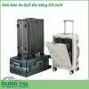 Vali kéo du lịch đa năng 20 inch có thiết kế khung hợp kim nhôm siêu chắc chắn Tay cầm bằng kim loại sáng bóng không gỉ kéo lên kéo xuống mượt mà Bánh xe xoay 360 độ giúp kéo đẩy vali nhẹ nhàng dễ dàng Ngăn đựng rộng rãi chắc chắn