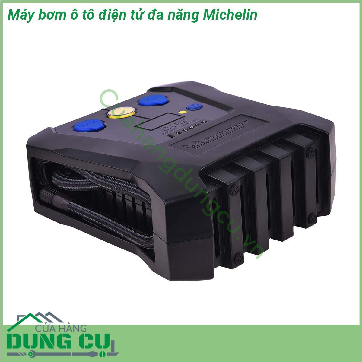 Máy bơm lốp ô tô điện tử đa năng Michelin được thiết kế với toàn bộ thân vỏ của máy được làm từ nhựa chịu lực chắc chắn cứng cáp Chất liệu nhựa nhám tinh tế đem lại cảm giác hiện đại mạnh mẽ giúp người sử dụng cảm thấy chắc chắn và hạn chế tình trạng xước khi sử dụng