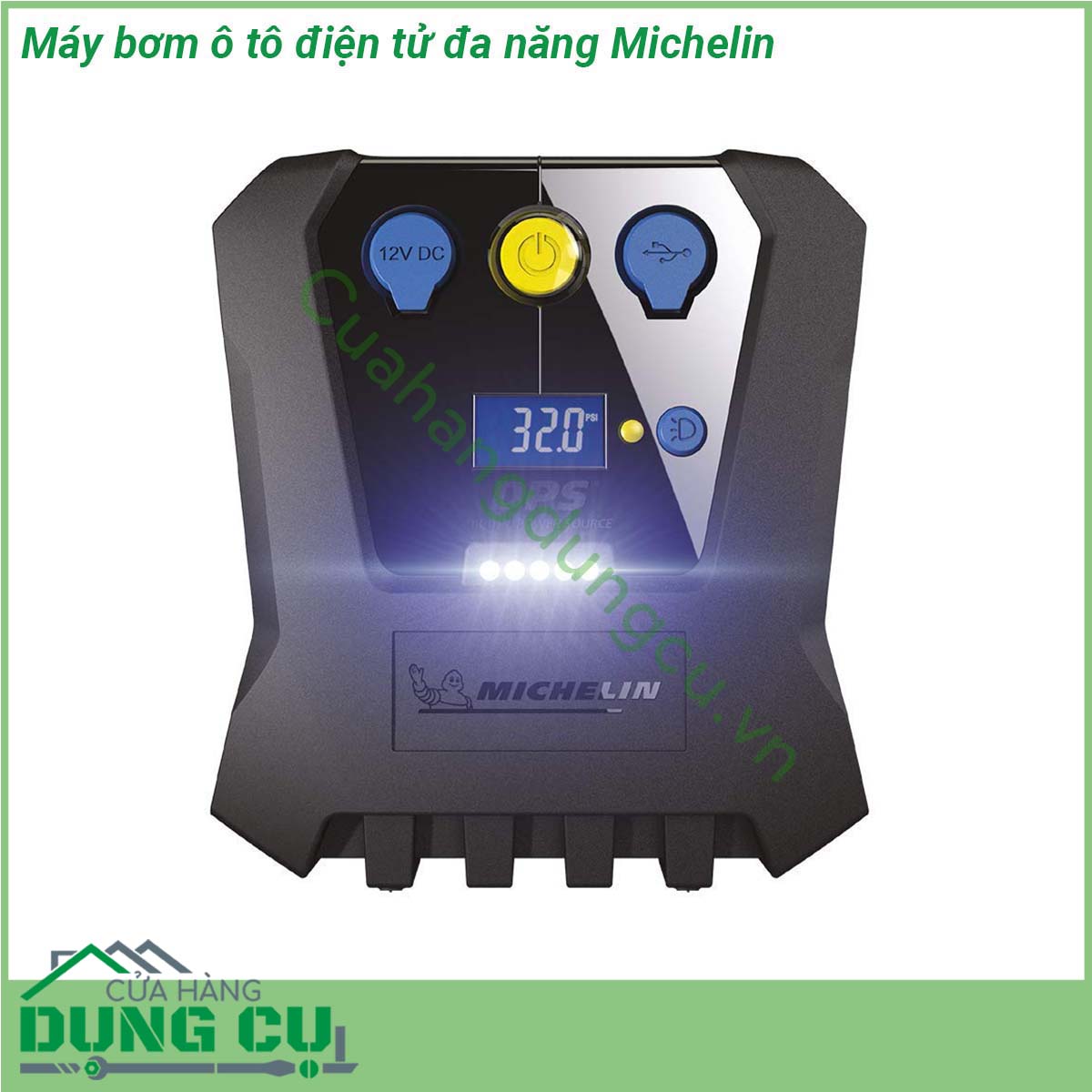 Máy bơm lốp ô tô điện tử đa năng Michelin được thiết kế với toàn bộ thân vỏ của máy được làm từ nhựa chịu lực chắc chắn cứng cáp Chất liệu nhựa nhám tinh tế đem lại cảm giác hiện đại mạnh mẽ giúp người sử dụng cảm thấy chắc chắn và hạn chế tình trạng xước khi sử dụng