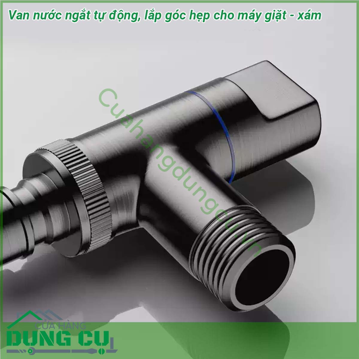 Van nước ngắt tự động lắp góc hẹp cho máy giặt - xám được đúc bằng đồng nguyên khối chống ăn mòn bền đẹp và thân thiện môi trường  Kiểu dáng đẹp sáng bóng  thiết kế xoay 90 ° xả nước trơn tru không rò rỉ nước  Có thể lắp đặt trong không gian nhỏ phù hợp với hầu hết sử dụng tại nhà