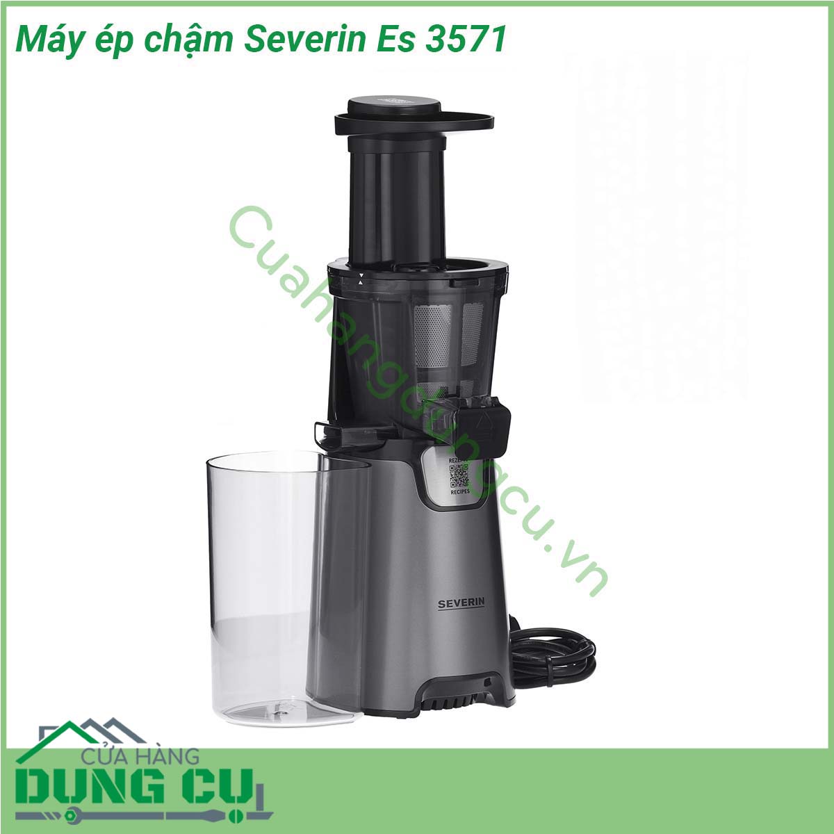 Severin Extracteur de jus ES 3570 800 W acier inoxydable, noir