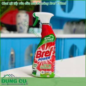 Chai xịt tẩy rửa dầu mỡ đa năng Bref 750ml