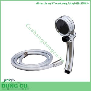 Bộ vòi sen tắm Takagi mạ WT có nút dừng (JSB122MAS)